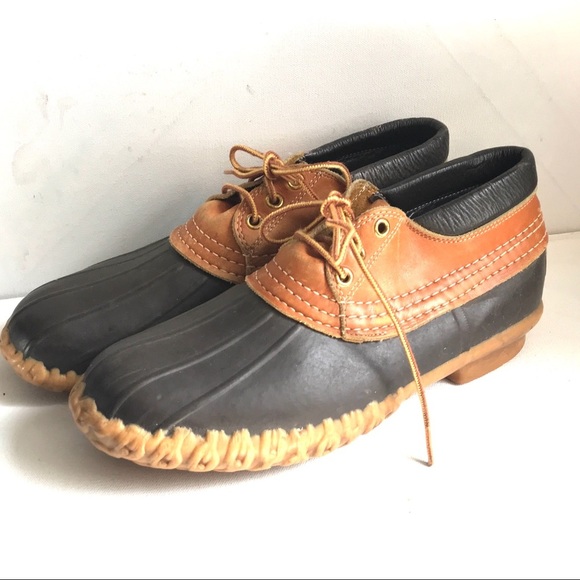 LL Bean Waterproof Duck Boot shoes 9 brown Maine - Picture 1 of 7